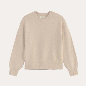 Everlane The Cocoon Crew in Plush Cotton - Heather Mushroom